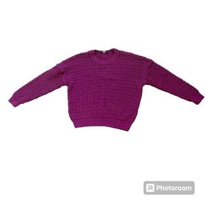 Denver Hayes Chucky Knit Sweater Burgundy Fall Winter Fish Net Knit